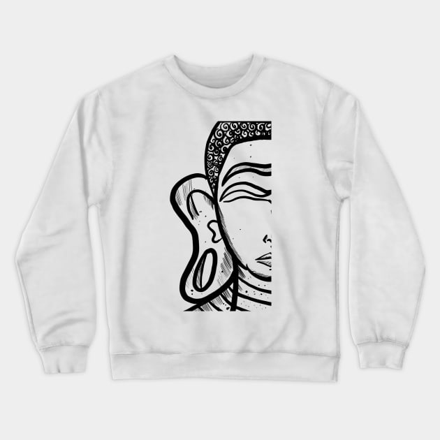 The Outline of Buddha Crewneck Sweatshirt by Mr_Bentley